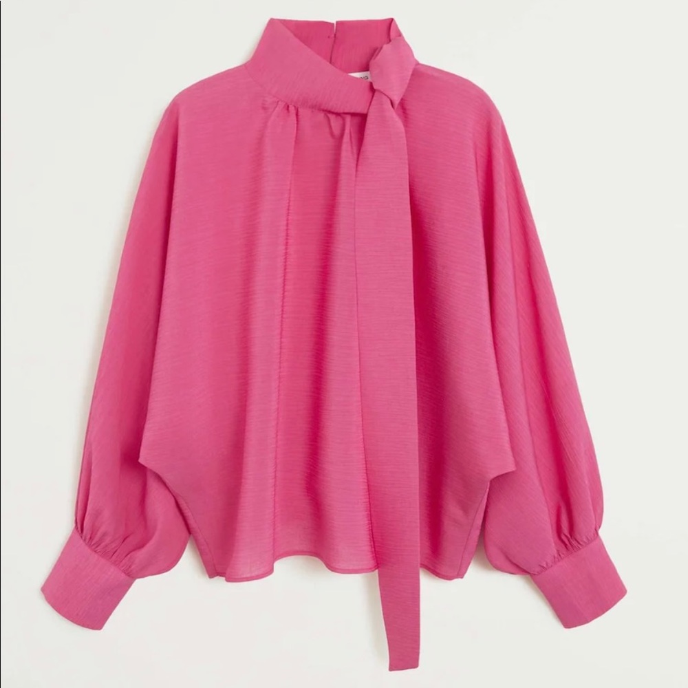 Tie-neck blouse